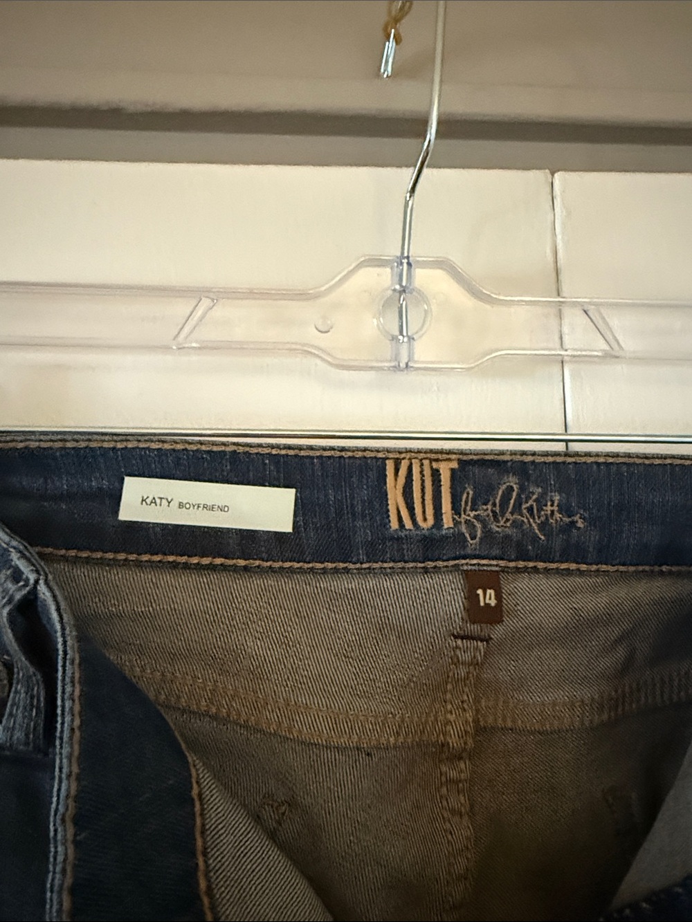 Kut from the Kloth Women's Dark Blue Cropped Jeans - Picture 2 of 2